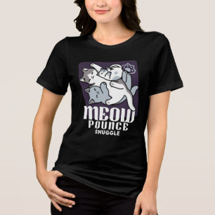 Meow Pounce Snuggle – Schattigee slapende katten Tri-Blend Shirt