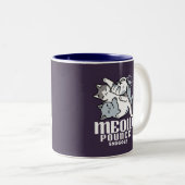 Meow Pounce Snuggle – Schattigee slapende katten Tweekleurige Koffiemok (Voorkant rechts)
