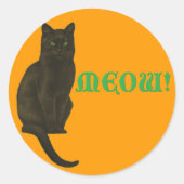 MEOW RONDE STICKER (Voorkant)