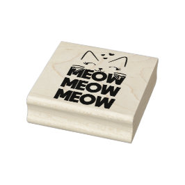Meow rubber stempel