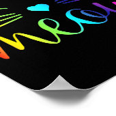 Meow Schattige Cat Face Grappige Quote voor Cat Fa Poster (Hoek)
