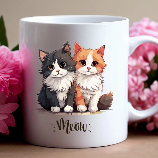 "Meow" Schattigee Cat Duo Mok