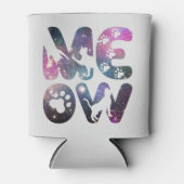 Meow – Schattigee Cat silhouetten en Paw Prints De Blikjeskoeler (Voorkant)