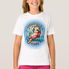 Meow-sic Vibes Cat Luisteren naar Muziek T-shirt