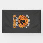 Meow-Some Halloween Zwarte Kat Spandoek (Horizontaal)