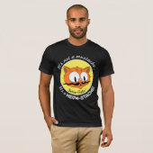MEOW-STACHE Funny Cartoon Mustache Cat T-shirt (Voorkant volledig)