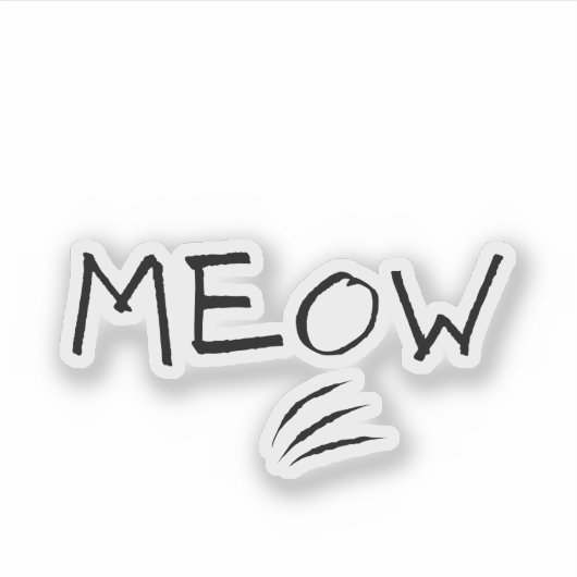 Meow Sticker (Voorkant)