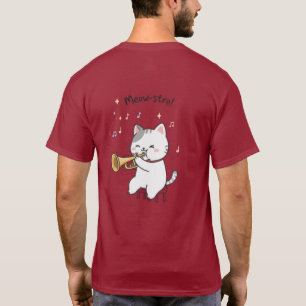 Meow-stro Trompet Kat – Schattige Katachtige Jazz  T-shirt