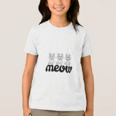 Meow T-Shirt - Cute Cat Design (Voorkant)