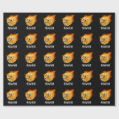 Meow-teor Funny Meteor Pun Dark BG Cadeaupapier (Vlak)
