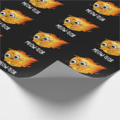 Meow-teor Funny Meteor Pun Dark BG Cadeaupapier (Hoek)