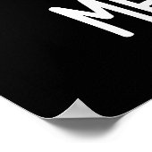 Meow-teor Funny Meteor Pun Dark BG Poster (Hoek)