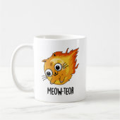 Meow-teor Funny Meteor Pun Koffiemok (Links)