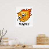 Meow-teor Funny Meteor Pun Poster (Keuken)