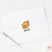 Meow-teor Funny Meteor Pun Ronde Sticker (Envelop)