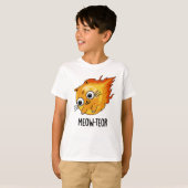 Meow-teor Funny Meteor Pun T-shirt (Voorkant volledig)