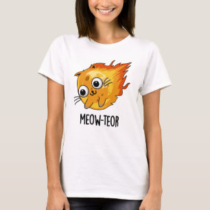 Meow-teor Grappige Meteor Woordgrap  T-shirt