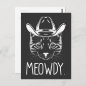 Meow Texas Cat Meme Cowboy Howdy Western Land Briefkaart (Voorkant / Achterkant)