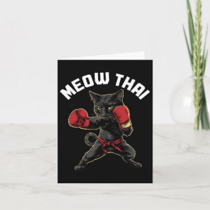 Meow Thai Funny Muay Thai Boksen Kat Vechtsporten Kaart