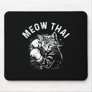 Meow Thai Funny Muay Thai Boksen Kat Vechtsporten Muismat
