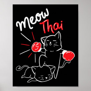 Meow Thai I Muay Thai Boksen I Muay Thai Mannen Vr Poster