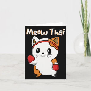Meow Thai Martial Arts Cat Jiu-jitsu Karate Fighte Kaart