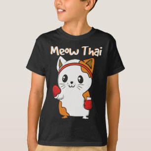 Meow Thai Martial Arts Cat Jiu-jitsu Karate Fighte T-shirt