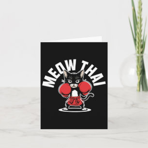 Meow Thai Muay Thai Boxing Cat Martial Arts Mma Bo Kaart