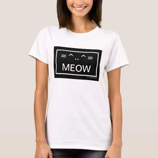 MEOW Toetsenbord Tekens Kat T-shirt (Voorkant)