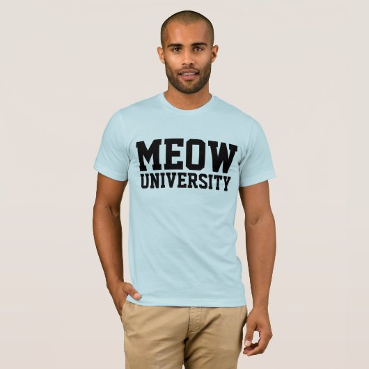 MEOW UNIVERSITEIT kat T-shirts (Voorkant volledig)