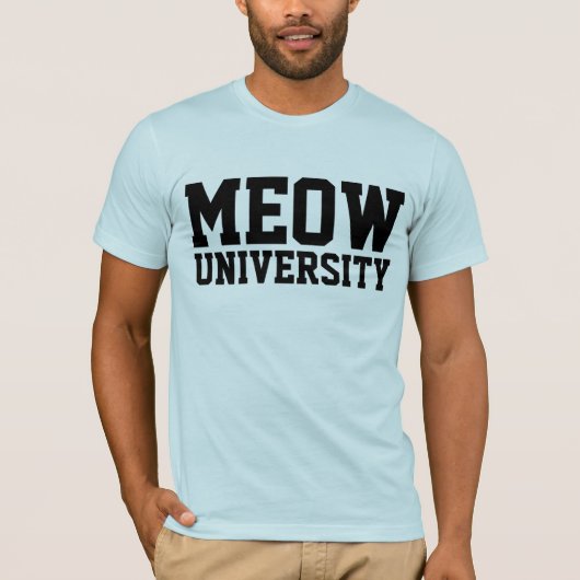 MEOW UNIVERSITEIT kat T-shirts (Voorkant)