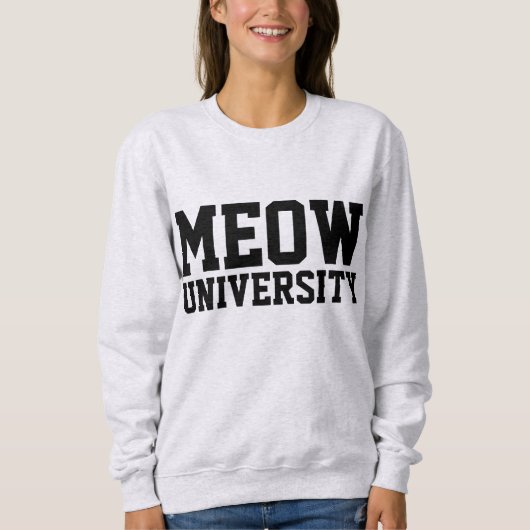 MEOW UNIVERSITEITSKat-sweatshirts en T-shirts (Voorkant)