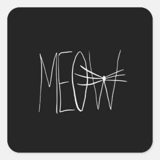 Meow Vierkante Sticker