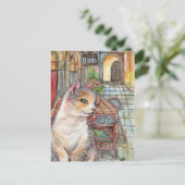Meow voor Bistro Briefkaart (Staand voorkant)