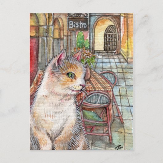 Meow voor Bistro Briefkaart (Voorkant)