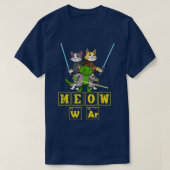 Meow Wars Funny Cat Wars T-shirt (Design voorkant)
