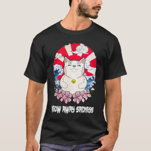 Meow weg verdriet kat positieve citaten kitten t-shirt