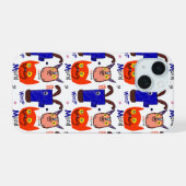 Meow Woof Hoesje iPhone 15 Case (Achterkant horizontaal)