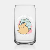 Meow & Woof Perfect Together - Schattigee kat en h Blikvorm Glas (Voorkant)