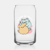 Meow & Woof Perfect Together - Schattigee kat en h Blikvorm Glas (Achterkant)