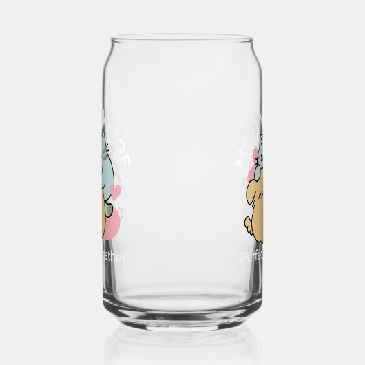 Meow & Woof Perfect Together - Schattigee kat en h Blikvorm Glas (Links)