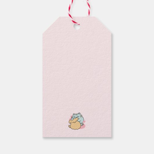 Meow & Woof Perfect Together - Schattigee kat en h Cadeaulabel (Achterkant)