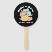 Meow & Woof Perfect Together - Schattigee kat en h Handwaaier (Achterkant)