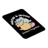 Meow & Woof Perfect Together - Schattigee kat en h Magneet (Rechterzijde)