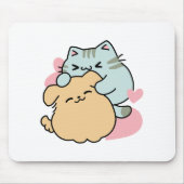 Meow & Woof Perfect Together - Schattigee kat en h Muismat (Voorkant)