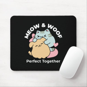 Meow & Woof Perfect Together - Schattigee kat en h Muismat