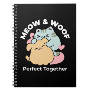 Meow & Woof Perfect Together - Schattigee kat en h Notitieboek