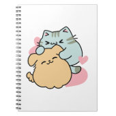 Meow & Woof Perfect Together - Schattigee kat en h Notitieboek (Voorkant)