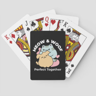 Meow & Woof Perfect Together - Schattigee kat en h Pokerkaarten