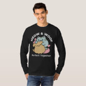 Meow & Woof Perfect Together - Schattigee kat en h T-shirt (Voorkant volledig)